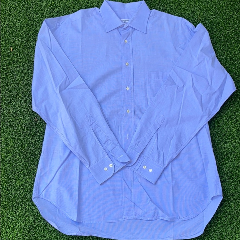 H. Frogg blue long sleeve button down dress shirt
